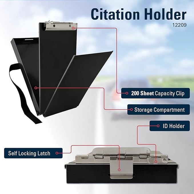 Saunders Dual Layer Police Storage Clipboard, Ticket Size Paper Organizer - Image 3