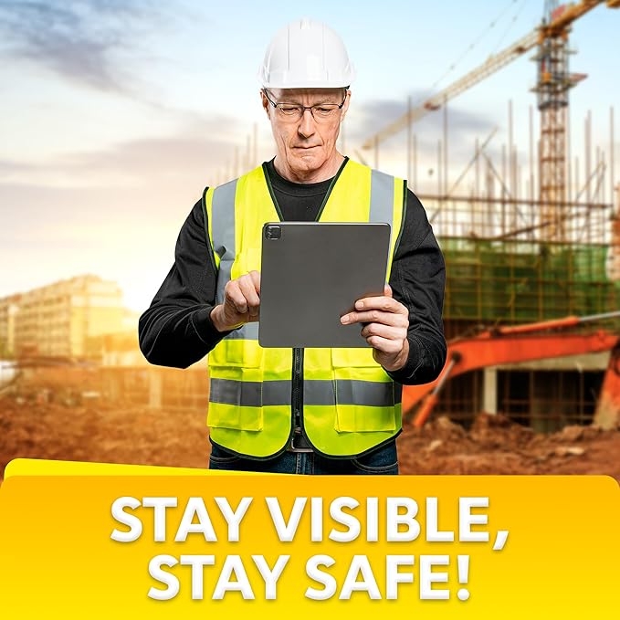 PeerBasics Safety Vest 5 Pack, ANSI Class 2, Reflective, - Image 3