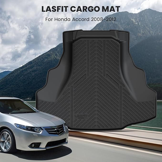 LASFIT Cargo Mat for Honda Accord 2008 2009 2010 2011 2012, All Weather TPE - Image 2