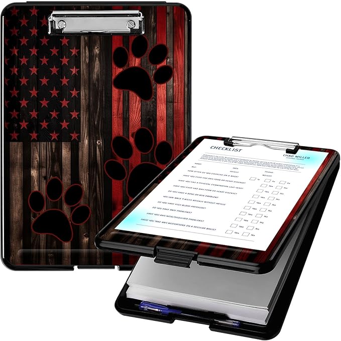 Clipboard with Storage, High Capacity Plastic Storage Clipboard with Pen Holder by Qindaiwen