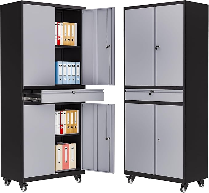 73" Metal Garage Storage Cabinet - Image 9