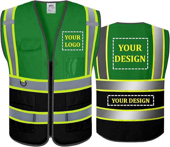 BeautyWill Custom Mesh Safety Vest Customized Logo Class2 High Visibility by BeautyWill