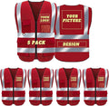 BeautyWill Custom Safety Vest Logo Class 2 High Visibility Reflevtive Vest by BeautyWill