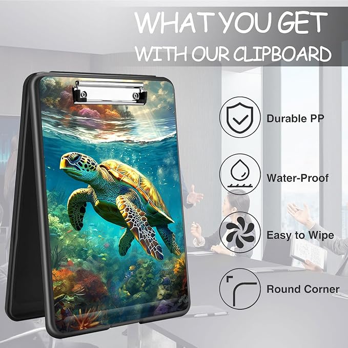 Clipboard with Storage, High Capacity Plastic Storage Clipboard with Pen Holder - Image 6