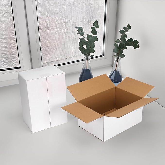 Hoikwo 10x7x5 Inches Small White Shipping Boxes Set of 40, Sturdy Cardboard - Image 7