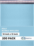 Light Blue 10x13 Inch Poly Bubble Mailers |Self Seal Padded Envelopes by MAILERVIEW