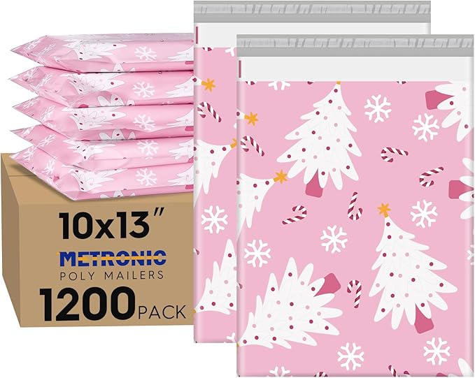 Metronic Christmas Poly Mailers 10x13 Inch 1200 Pack Shipping Bags by METRONIC