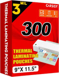 CAREGY Thermal Laminating Pouches, 300 Pack Laminating Sheets, 3 Mil, 9 x 11.5 by CAREGY