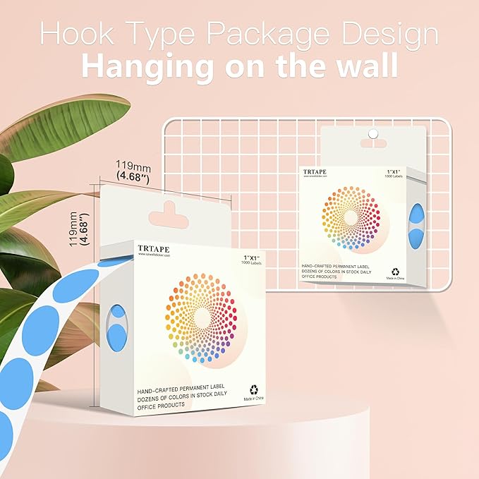 1 Inch Round Color Coding Labels, 1000 Dots Per Roll Sky Blue Color Coded Dot - Image 3