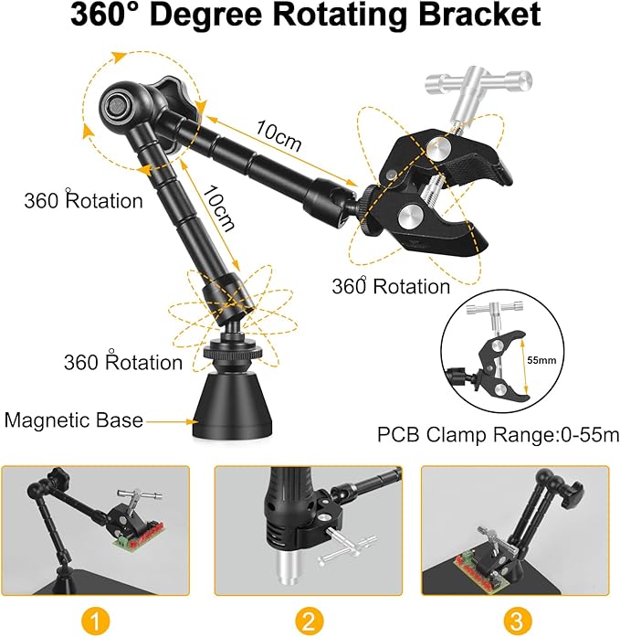 Magnetic Helping Hands Soldering Third Hand, PCB Circuit Board Holder - Image 3