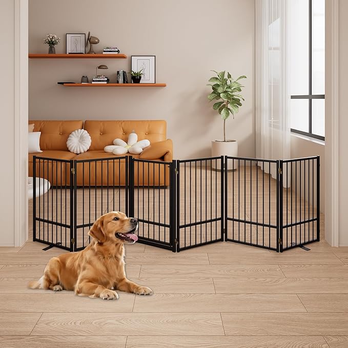 6 Panels Full Metal Freestanding Dog Gates - Image 3