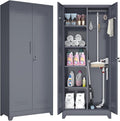 GREATMEET 72.8" H Utility Closet, Broom Closet Storage Cabinet by GREATMEET
