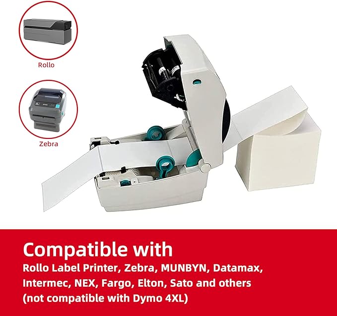 Misofuki 4x6 1 Stack 1000 Labels Fanfold Direct Thermal Shipping Labels - Image 3
