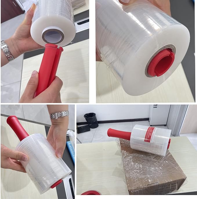 QILIMA Mini Clear Industrial Stretch Wrap Film, 80 Gauge Thick Cling Plastic - Image 5