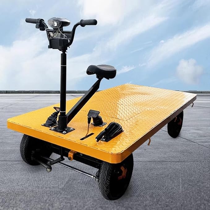 Electric Foldable Platform Truck 600Kg Capacity Steel Push Cart Portable by Unknown