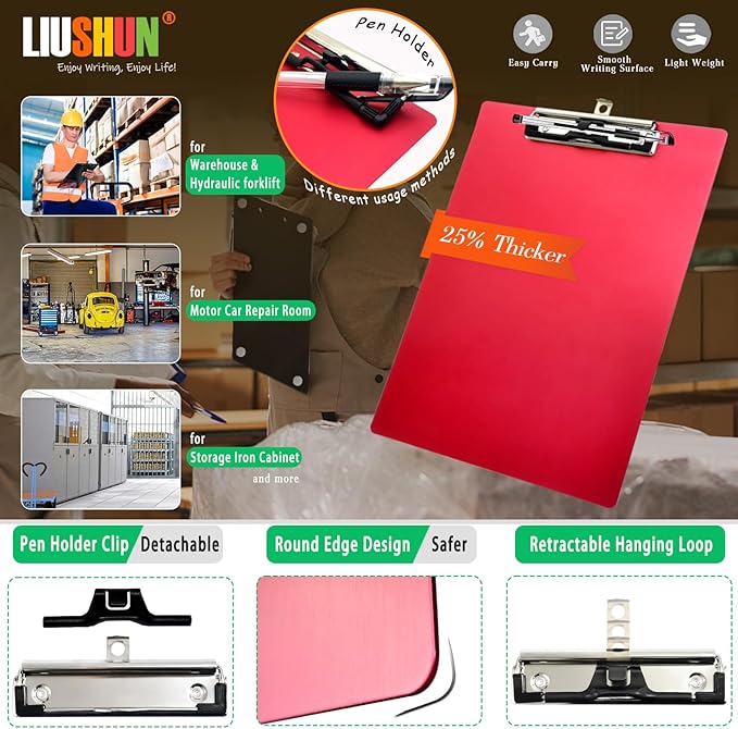 Aluminum Magnetic Clipboard A4 Metal Strong Fixed Magnet Message Clip Board - Image 3