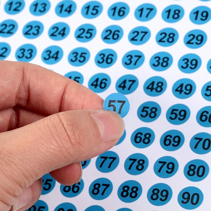 Outus 5000 Pcs 0.4 Inch 1 to 100 Number Stickers Small Number Dot Labels - Image 3
