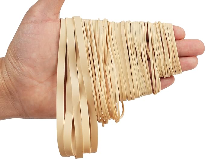 HAIDIBAO-Rubber Bands Assorted Sizes Beige Elastic Bands - Image 6