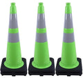 BESEA 6Pack 28" inch Traffic Cones Green Safety Cones by BeSea
