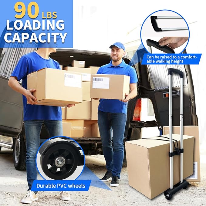 Aluminum Folding Hand Trucks, Small Folding Hand Truck Dolly - Image 5