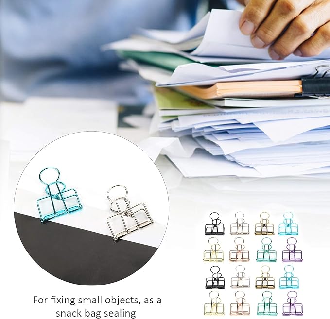 16 Pcs Hollow Binder Clips - Image 4