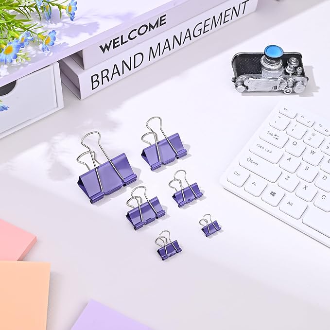 Temiary Aesthetic Binder Clips, Binding Paperwork Clamps - Image 7
