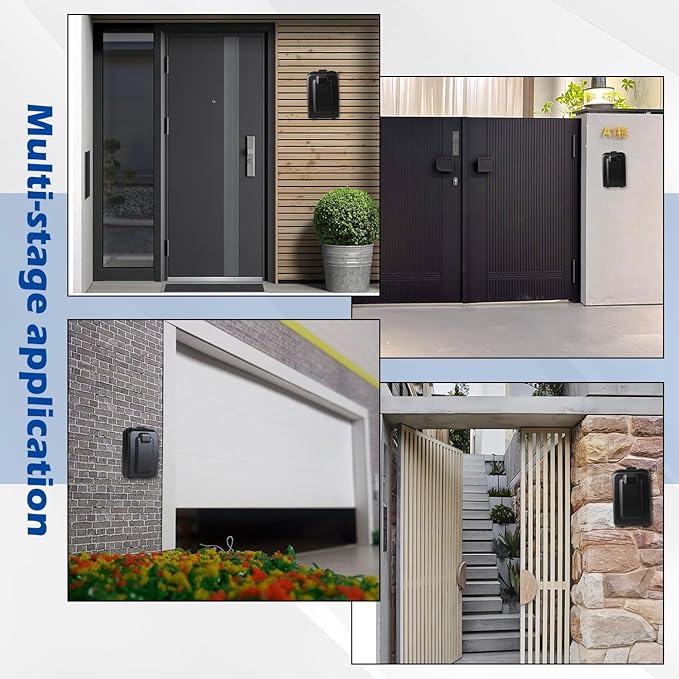 Key Lock Box, 12-Digit Code, Weatherproof Wall Mount, Large Capacity 5-8 Keys - Image 8