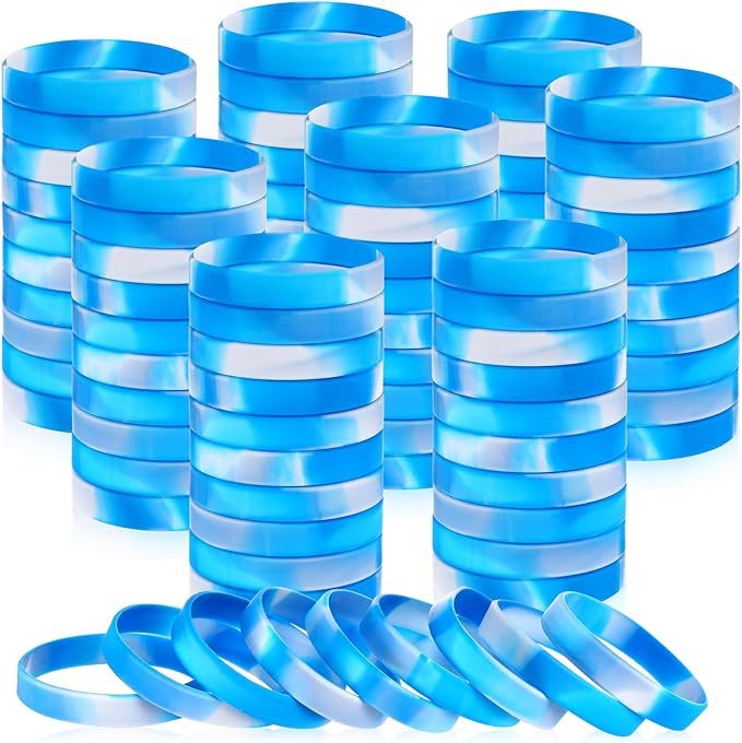Liliful 100 Pcs Silicone Rubber Wristbands Rubber Wristband Bracelet Bands by Liliful