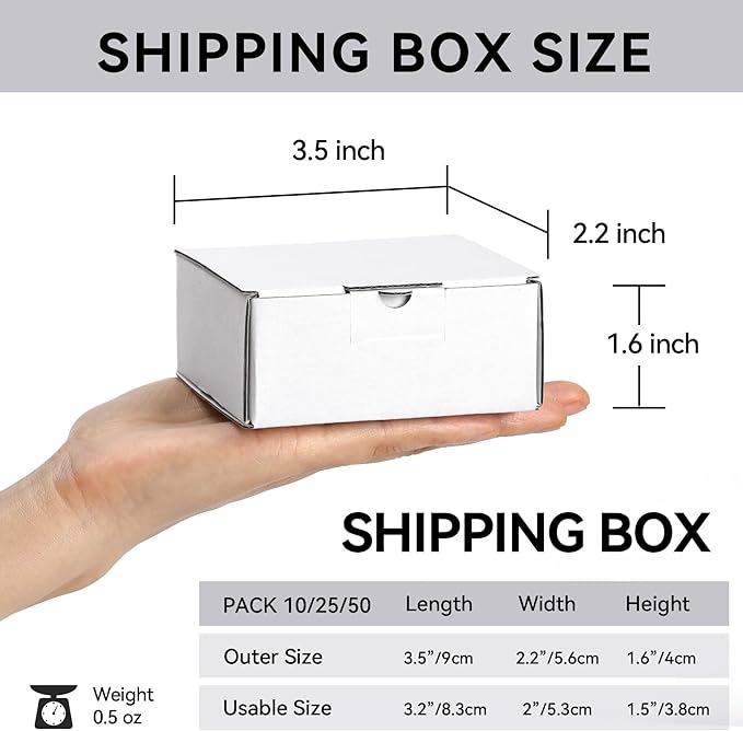 Small Shipping Boxes 3.5x2.2x1.6 Inches, Gift Packaging - Image 2