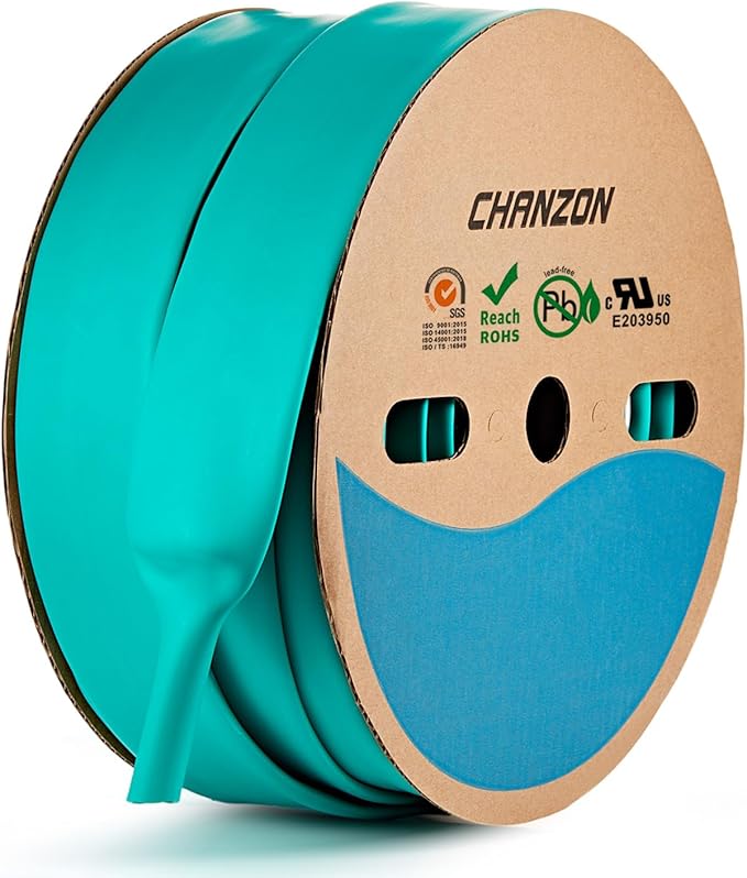 Chanzon Marine Grade 1-1/4" Green Heat Shrink Tube by Chanzon