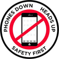 "Phones Down Heads Up" Safety Sign by GraphicalWarehouse