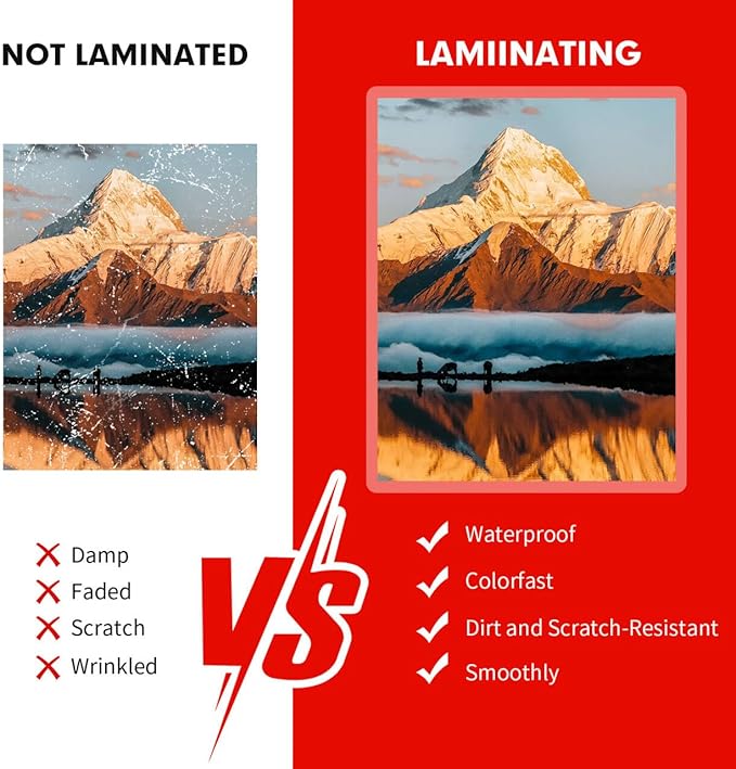 Laminating Sheets, 600 Pack Clear Thermal Laminating Plastic Paper Laminator - Image 4