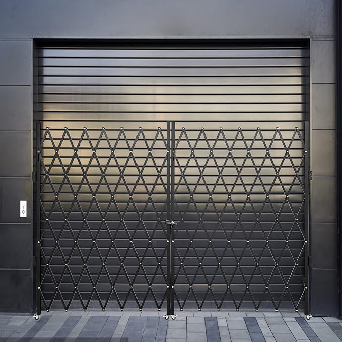 VEVOR Double Folding Security Gate, Steel Accordion Security Gate, Flexible - Image 12