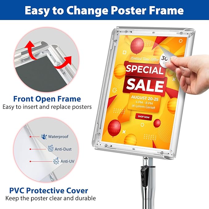 6Packs Floor Standing Sign Holder Stands - Image 5