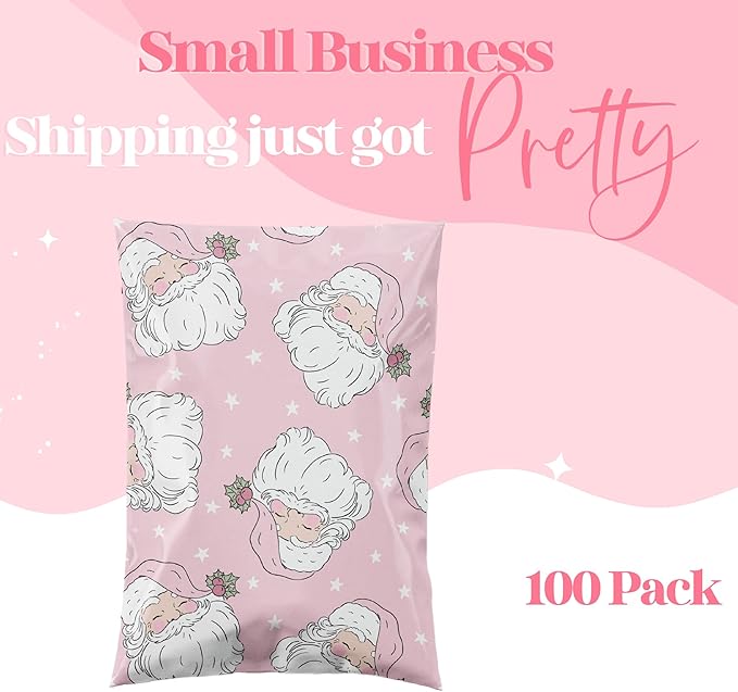 10x13 Designer Christmas Holiday Poly Mailer 100 Pack Heavy Duty Waterproof - Image 6