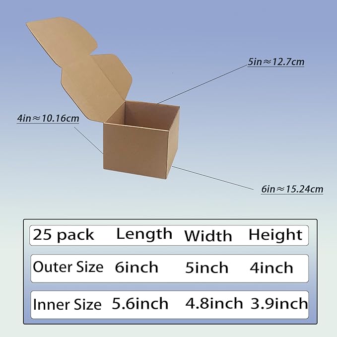 6x5x4 inch Shipping Boxes Pack of 25 - Image 6