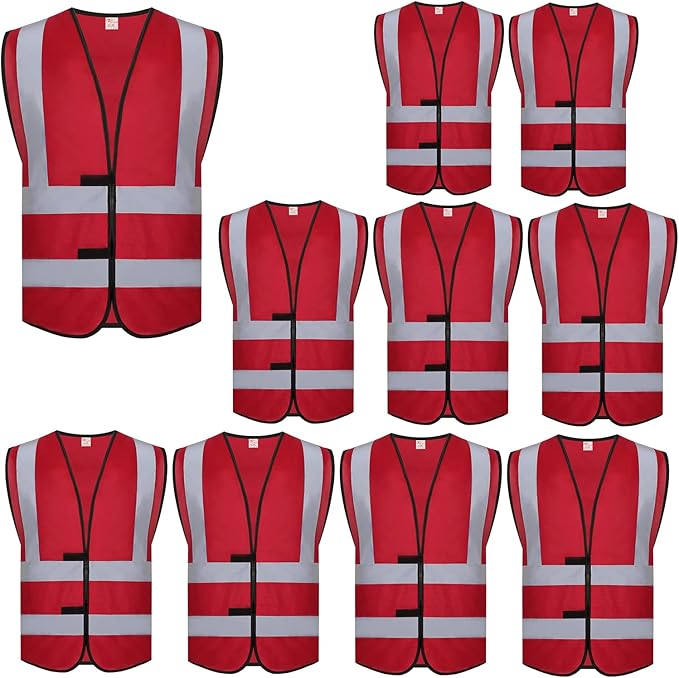 zojo High Visibility Reflective Vests, Adjustable Size, Lightweight Mesh Fabric by zojo