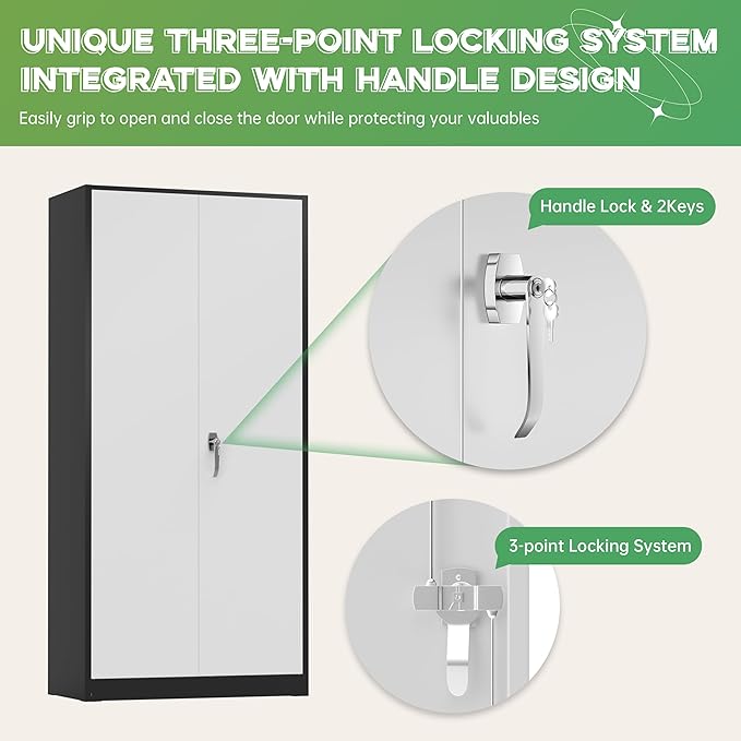 INTERGREAT Metal Storage Cabinet, Locking Tool Cabinets - Image 7