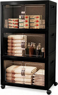Collapsible Storage Bins with Lids&Wheels-192QT Stackable Plastic Containers by Unknown