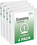 Office Essentials Economy View 3 Ring Binders, 1.4" Spine, 175-Sheet Capacity by OfficeEssentials