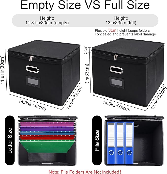 4 Pack Large File Organizer Boxes - Image 3