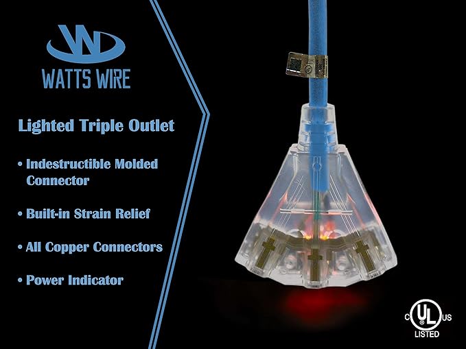 25 ft Extreme Cold Outdoor Extension Cord Waterproof - Image 3