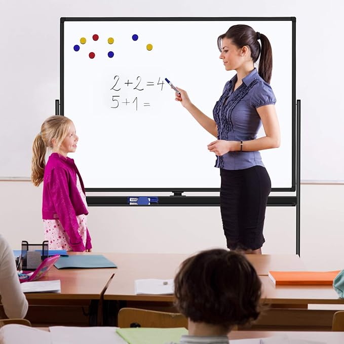 H-Qprobd 48"x36" Mobile Whiteboard Double-Sided Magnetic Dry Erase Board on - Image 7