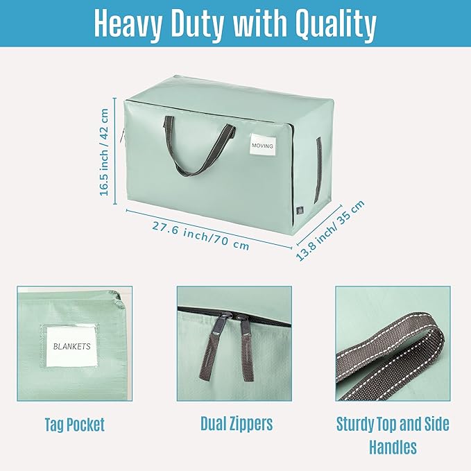 VENO 4 Pack Moving Bags and Large Christmas Decoration Storage Bins - Image 4