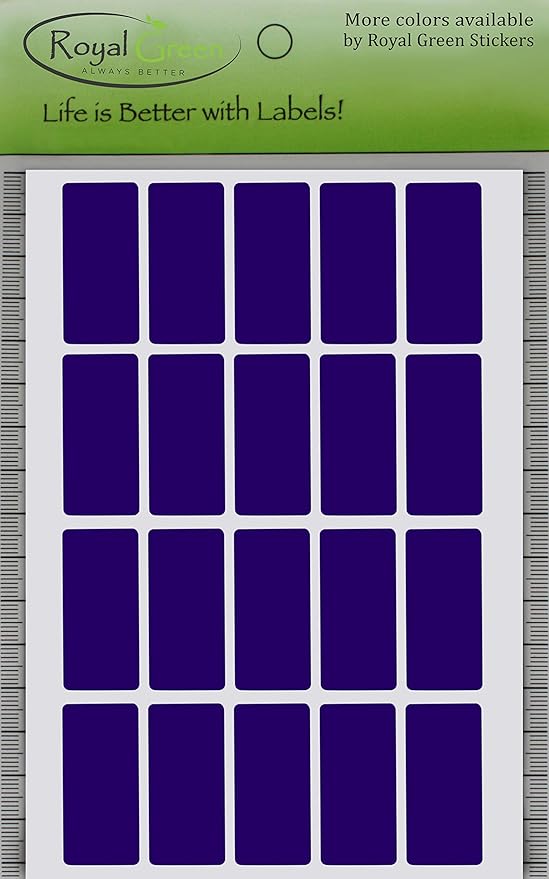 Royal Green Rectangular Label Stickers in Royal Blue 1.57 inch x 0.75 inch - Image 6