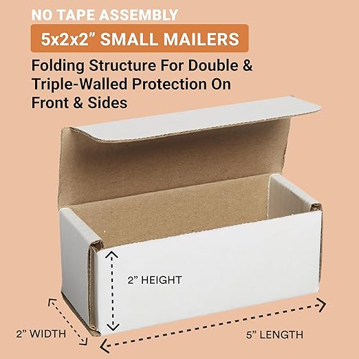 Aviditi White Corrugated Cardboard Mailing Boxes, Small Cardboard Boxes - Image 2