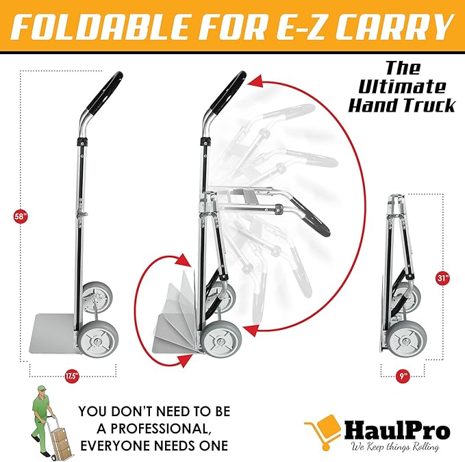 Fully Assembled Foldable Hand Truck - Image 3