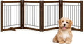 Wire Dog Gate Solid Wood Frame, Anti-Chewing, Indoor Freestanding Pet Gate by Acovy