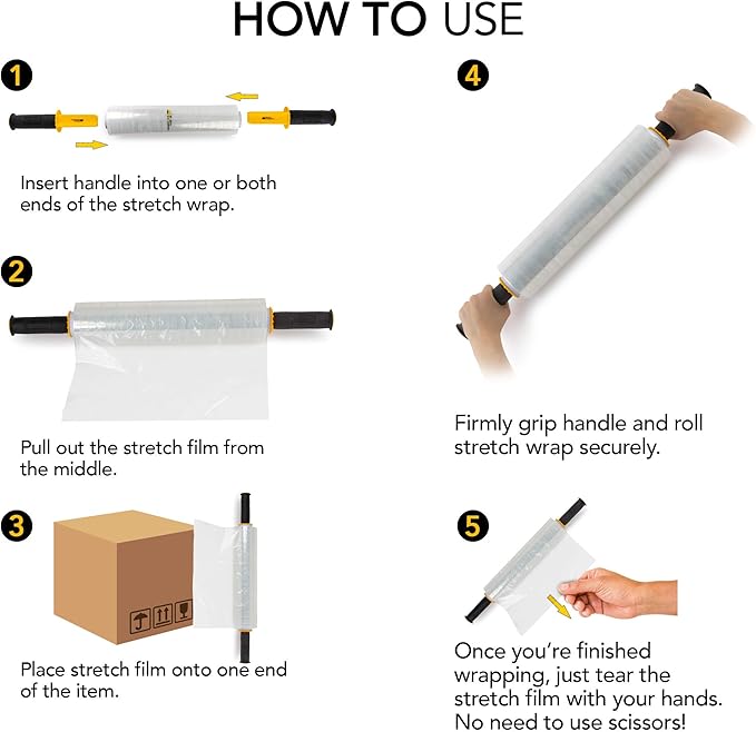 Modern Innovations 15 Inch Clear Stretch Wrap Roll - Image 4