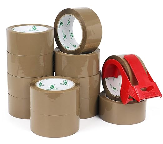 BOMEI PACK Brown Packing Tape Refills, Heavy Duty 12Rolls - Image 8